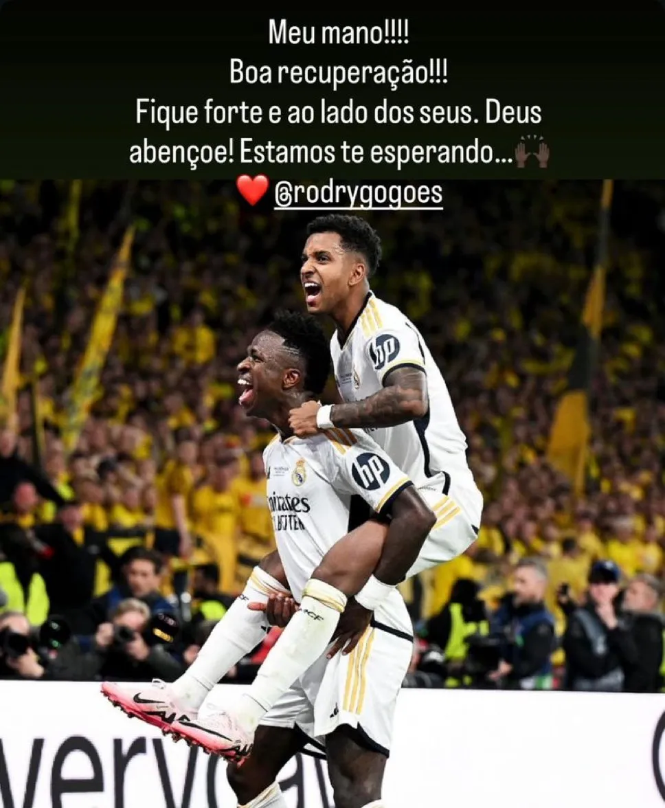 开云官网登录-维尼修斯祝福罗德里戈:祝你早日康复,我们都在等你归来